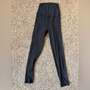 AE Ribbed Black High-Waisted Leggings